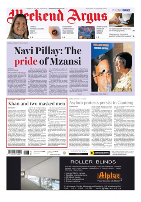 Cover of Weekend Argus (Saturday Edition)