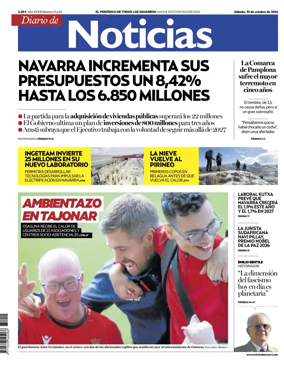 Cover of Diario de Noticias (Spain)