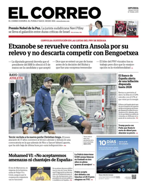 Cover of El Correo (Gipuzkoa)