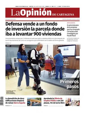 Cover of La Opinion de Murcia (Cartagena)