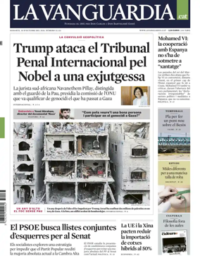 Cover of La Vanguardia (Catalonia - 1st edition)