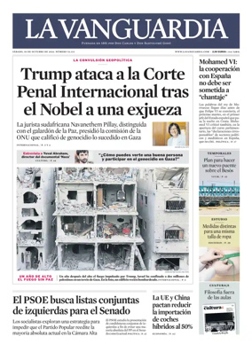 Cover of La Vanguardia