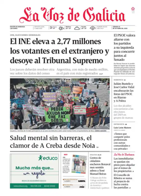 Cover of La Voz de Galicia (Barbanza)