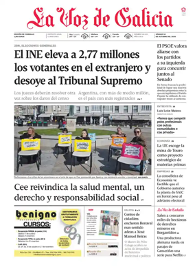 Cover of La Voz de Galicia (Carballo)