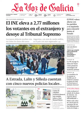 Cover of La Voz de Galicia (Deza)