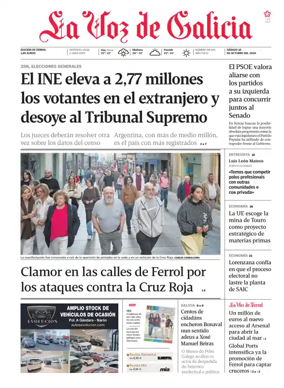 Cover of La Voz de Galicia (Ferrol)