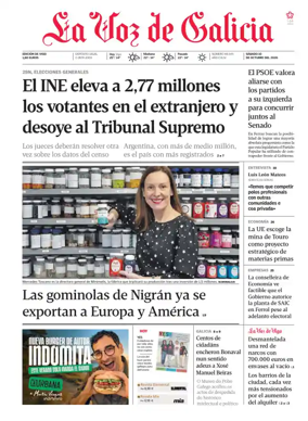 Cover of La Voz de Galicia (Vigo)