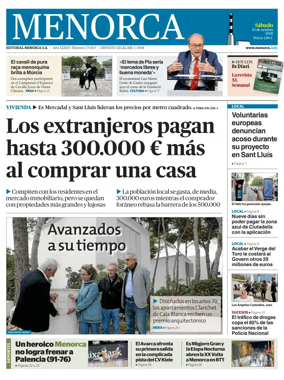 Cover of Menorca Diario Insular