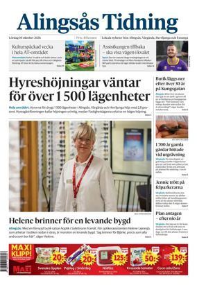 Cover of Alingsas Tidning