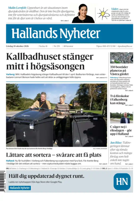 Cover of Hallands Nyheter