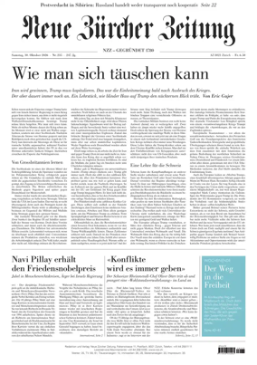 Cover of Neue Zurcher Zeitung