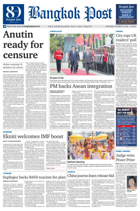 Cover of Bangkok Post