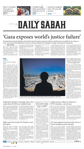 Cover of Daily Sabah (Turkey)