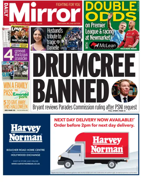 Cover of Daily Mirror (Northern Ireland)