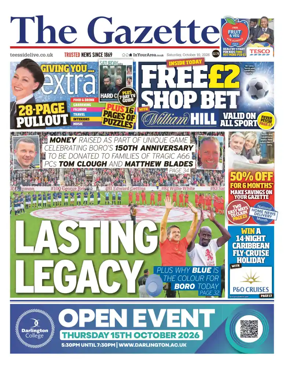 Cover of Teesside Evening Gazette