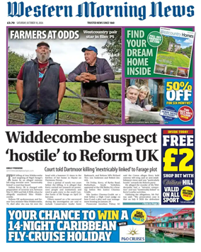 Cover of Western Morning News (Saturday)