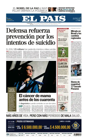 Cover of El Pais (Uruguay)