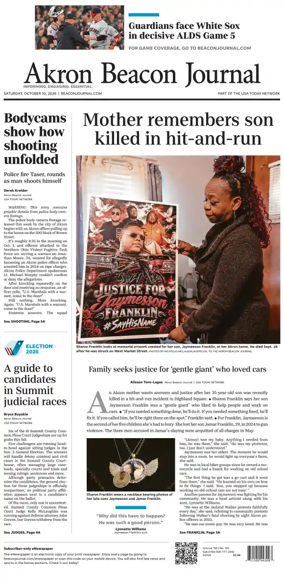 Cover of Akron Beacon Journal