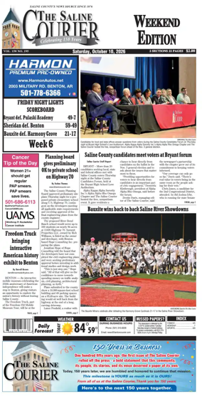 Cover of The Saline Courier Weekend
