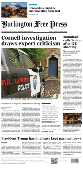 Cover of Burlington Free Press