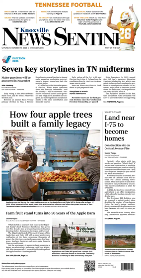 Cover of Knoxville News Sentinel
