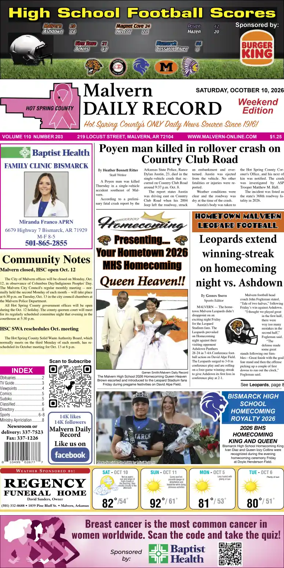 Cover of Malvern Daily Record