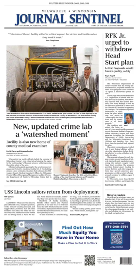 Cover of Milwaukee Journal Sentinel