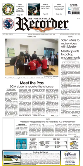 Cover of Porterville Recorder
