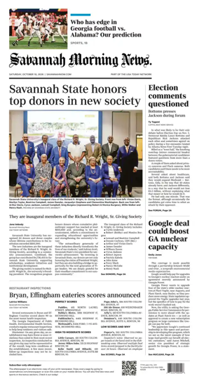 Cover of Savannah Morning News