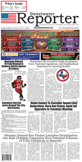Cover of Sweetwater Reporter