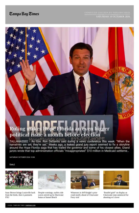 Cover of Tampa Bay Times TFP