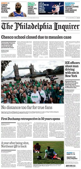 Cover of The Philadelphia Inquirer (South Jersey edition)
