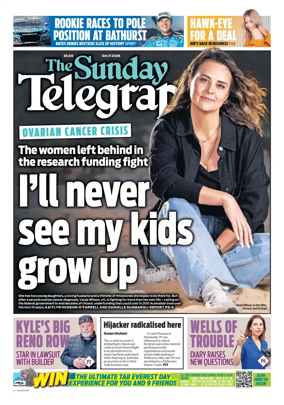 Cover of The Daily Telegraph (Sydney)