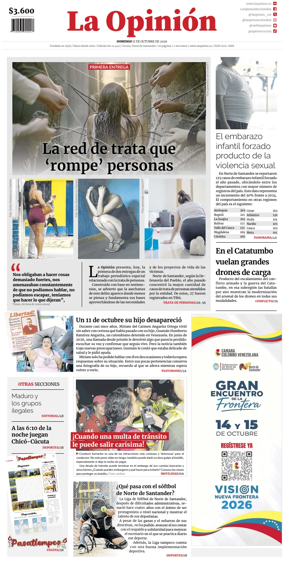 Cover of La Opinion