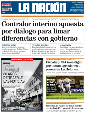 Cover of La Nacion (Costa Rica)