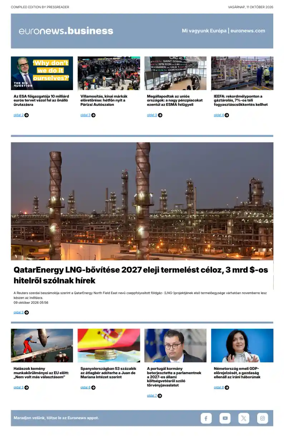 Cover of Euronews Business (Hungarian)
