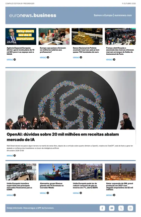 Cover of Euronews Business (Portuguese)
