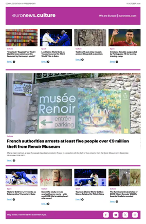 Cover of Euronews Culture and Sport Compiled Edition