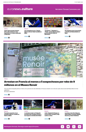Cover of Euronews Culture and Sport (Spanish) Compiled Edition