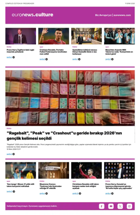 Cover of Euronews Culture and Sport (Turkish) Compiled Edition