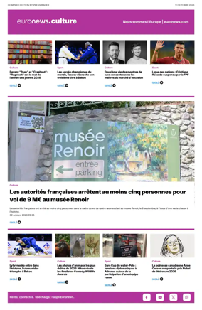 Cover of Euronews Culture (French)