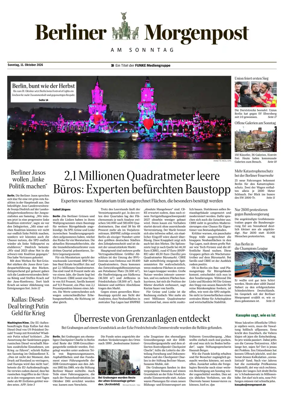 Cover of Berliner Morgenpost am Sonntag