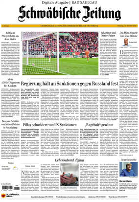 Cover of Schwabische Zeitung (Bad Saulgau)
