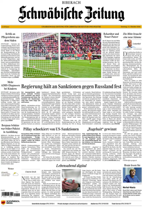 Cover of Schwabische Zeitung (Biberach)