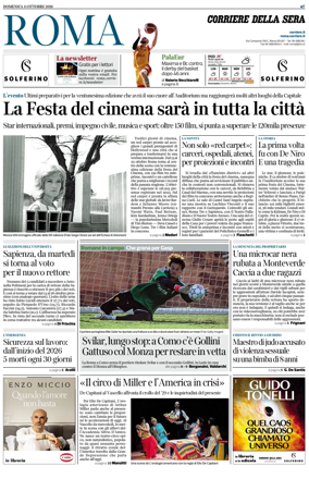 Cover of Corriere della Sera (Roma)