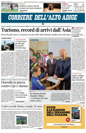Cover of Corriere dell'Alto Adige