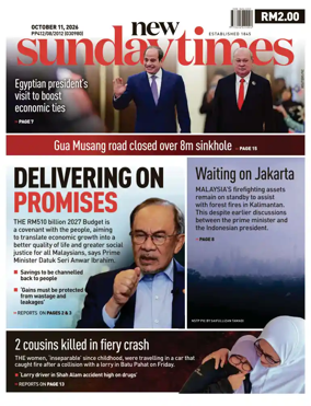 Cover of New Straits Times