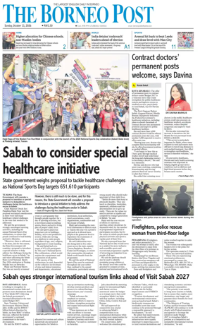 Cover of The Borneo Post (Sabah)