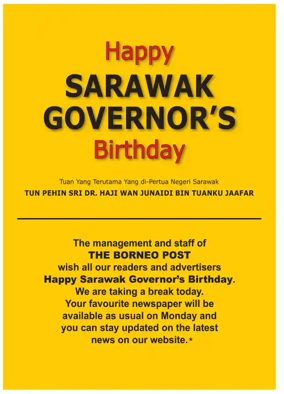 Cover of The Borneo Post (Sarawak)