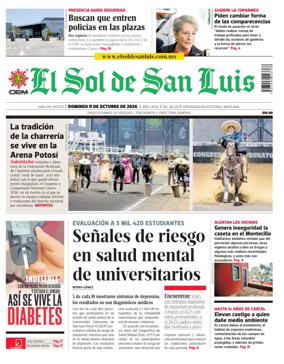 Cover of El Sol de San Luis Potosi